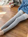 Chicmy-Warm Contrast Color Split-Joint Leg Warmers Accessories