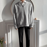 Chicmy-Korean style, Korean men's outfit, minimalist style, street fashion V NECK SWEATER Winter Outfits