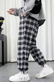 Chicmy-Graduation gift, Coachella Valley Music Festival Look,Dark Hip Hop Plaid Joggers Pants