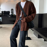 Chicmy-Korean style, Korean men's outfit, minimalist style, street fashion KNITTED CARDIGAN