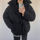 Chicmy-Korean style, Korean men's outfit, minimalist style, street fashion No. 325 CORDUROY PUFFER JK