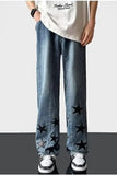 Chicmy-Graduation gift, Coachella Valley Music Festival Look,Stars Pattern Loose Jeans Pants