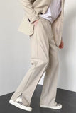 Chicmy-Graduation gift, Coachella Valley Music Festival Look,High Waist Loose Slit Leg Straight Long Pants