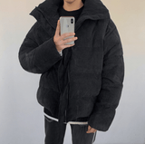 Chicmy-Korean style, Korean men's outfit, minimalist style, street fashion No. 325 CORDUROY PUFFER JK