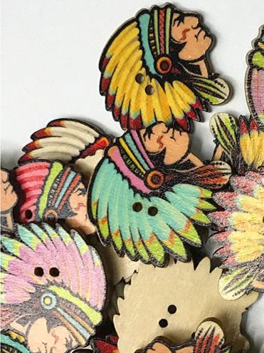 Chicmy-Vintage Feather Pattern Sewing Buttons