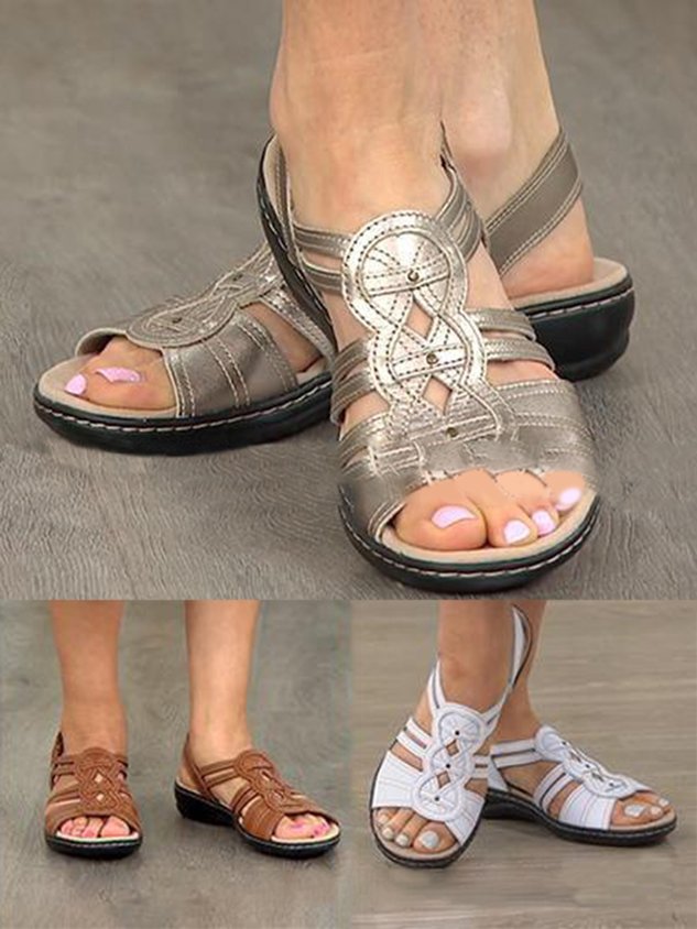 ChicmyRetro Comfort Soft Sole Hollow Strap Sandals