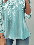 ChicmyFloral Loose Casual Lace Shirt