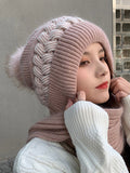 Chicmy-Casual Jacquard 7 Colors Scarf&Hat Set