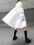 Chicmy-Loose Original Designed Irregular Puff Shirt Dress