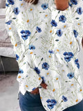 ChicmyCrew Neck Floral Loosen Sweatershirt