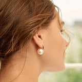 Chicmy-Black Pearl Earrings  Available in White Champagne Grey Gold and Black  Pearl Dangle Earrings