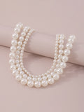 Chicmy-Imitation Pearl Three pieces Necklaces Accessories Dainty Necklace