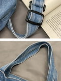 Chicmy-Casual Denim Split-Joint Solid Color Bags Accessories