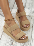 ChicmyDouble Strap Slingback Wedge Heel Beach Sandals
