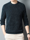 Chicmy  Winter New Men's Casual Sweater Round Neck Plus Thick Base Warm Sweater Best Sellers