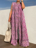 Chicmy-Urban Sleeveless Loose Printed Wide Leg Jumpsuits