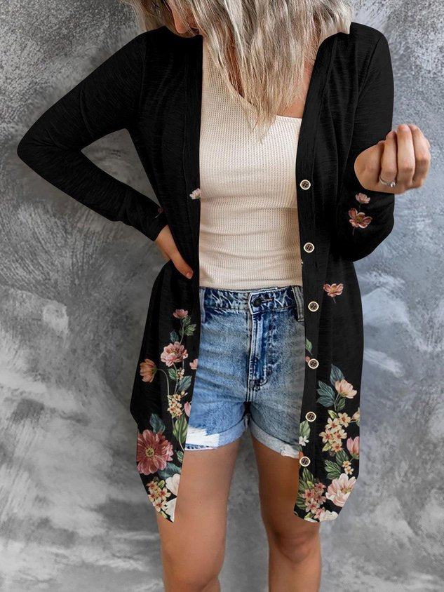 ChicmyCasual Others Floral Regular Sleeve Kimono