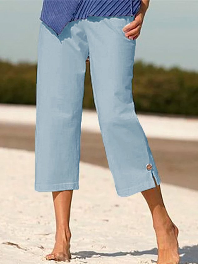 ChicmyLoose Cotton Plain Casual Pants