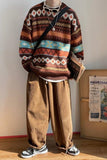 Chicmy-Graduation gift, Coachella Valley Music Festival Look,Loose Vintage Thick Knitted Sweater