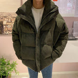 Chicmy-Korean style, Korean men's outfit, minimalist style, street fashion No. 325 CORDUROY PUFFER JK