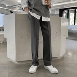 Chicmy-Korean style, Korean men's outfit, minimalist style, street fashionNo. 4000 DRAPE STRAIGHT WIDE PANTS