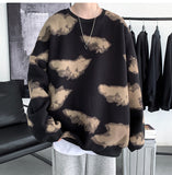 Chicmy-Graduation gift, Coachella Valley Music Festival Look,Loose Clouds Pattern O-Neck Men Sweater