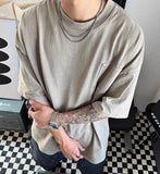 Chicmy-Korean style, Korean men's outfit, minimalist style, street fashionDOUBLE LAYER TENNIS CHAIN NECKLACE