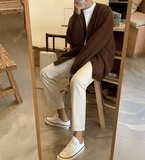 Chicmy-Korean style, Korean men's outfit, minimalist style, street fashion KNITTED CARDIGAN