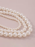 Chicmy-Imitation Pearl Three pieces Necklaces Accessories Dainty Necklace