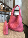 Chicmy-Solid Color Woven Handbags Bags