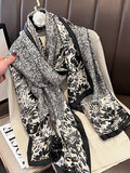 Chicmy-Chic Printed Silk Imitation Warm Shawl&Scarf