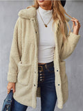ChicmyLoose Casual Plain Teddy Jacket