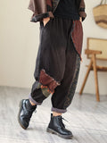 Chicmy-Contrast Color Fringed Split-Joint Long Sleeves Printed Outwear + Harem Pants  Two Pieces Set