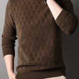 Chicmy  Winter New Men's Casual Sweater Round Neck Plus Thick Base Warm Sweater Best Sellers