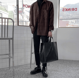 Chicmy-Korean style, Korean men's outfit, minimalist style, street fashion Spring Outfits Autumn Outfits WOOLEN SHIRT