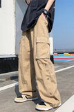 Chicmy-Graduation gift, Coachella Valley Music Festival Look,Loose Cargo Pockets Straight Casual Men Pants