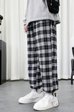 Chicmy-Graduation gift, Coachella Valley Music Festival Look,Dark Hip Hop Plaid Joggers Pants