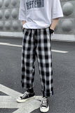 Chicmy-Graduation gift, Coachella Valley Music Festival Look,Retro Plaid Hip Hop Style Loose Pants