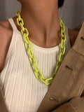 Chicmy-Simple Punk Solid Color Geometric Necklaces