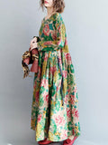 Chicmy-National Style Flower Printed Long Dress
