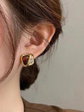 Chicmy-Contrast Color Geometric Earrings Accessories