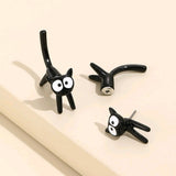 Chicmy-2023 New Funny Small Black Cat Earring for Women Girl Fashion Cute Animal Earrings Fashion Party Jewelry Gifts Wholesale