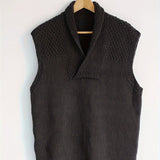 ChicMy-Fall Outfits Plus Size Men's Solid Knit Vest Spring Fall Winter Sleeveless Sweater, Men's Clothing