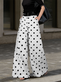 Chicmy-Loose Wide Leg Polka-Dot Casual Pants Bottoms