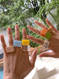 Chicmy-Original Stylish Resin 8 Colors Geometric Ring