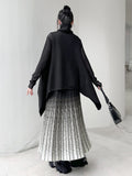 CHICMY-Graduation gift, graduation evening dress Pleated Gradient Loose A-Line Skirts Bottoms