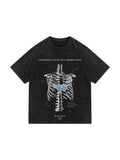 Chicmy-Men's Washed Skull Graphic Tee