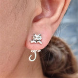 Chicmy-2023 New Funny Small Black Cat Earring for Women Girl Fashion Cute Animal Earrings Fashion Party Jewelry Gifts Wholesale