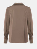 Chicmy-Urban Long Sleeves Solid Color Heaps Collar Blouses&Shirts Tops