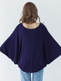 Chicmy-Vintage Loose Round-Neck Batwing Sleeves Shirts